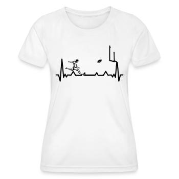 Football Player Rugby Ball Football Game - Women's Functional T-Shirt - white - Front - AI Model Female 172 dark (172cm)