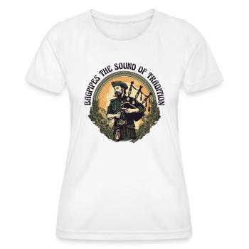Bagpiper Scottish bagpipe sound - T-shirt sport Femme - blanc - Devant - AI Model Female 172 dark (172cm)