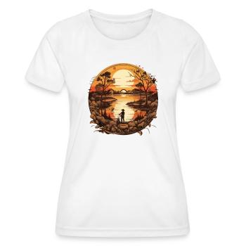 Pêcheurs Kayak Bateau de pêche Pêche Pêche à la carpe - T-shirt sport Femme - blanc - Devant - AI Model Female 172 dark (172cm)