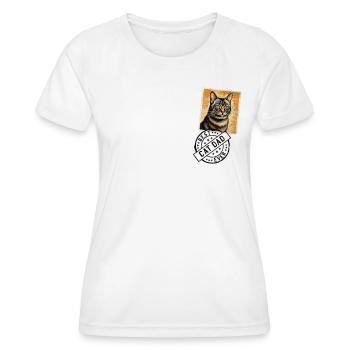 Chats, papa, chat, timbre de chat, papas de chat - T-shirt sport Femme - blanc - Devant - AI Model Female 172 dark (172cm)