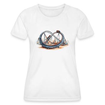 Amusement Park, Fair, Fairground, Funfair - Women's Functional T-Shirt - white - Front - AI Model Female 172 dark (172cm)