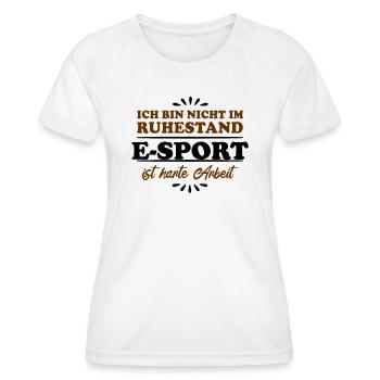 Retirement Retiree Retiree Esports - Women's Functional T-Shirt - white - Front - AI Model Female 172 dark (172cm)