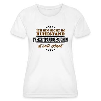 Retirement Retirees Retirees Amusement parks - Women's Functional T-Shirt - white - Front - AI Model Female 172 dark (172cm)