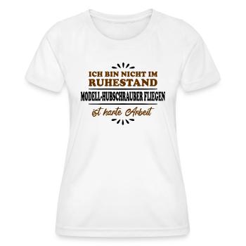 Retraité retraité Maquette hélicoptère - T-shirt sport Femme - blanc - Devant - AI Model Female 172 dark (172cm)