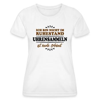 Retraité Retraité Collectionneur de montres - T-shirt sport Femme - blanc - Devant - AI Model Female 172 dark (172cm)