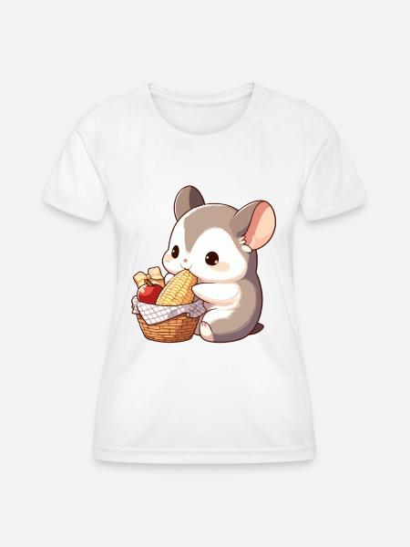 Niedlicher Hamster - Frauen Funktions-T-Shirt - Weiß