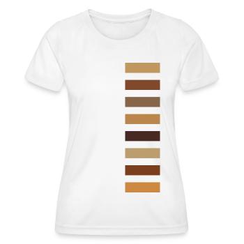 Shades of brown - Women's Functional T-Shirt - white - Front - AI Model Female 172 dark (172cm)