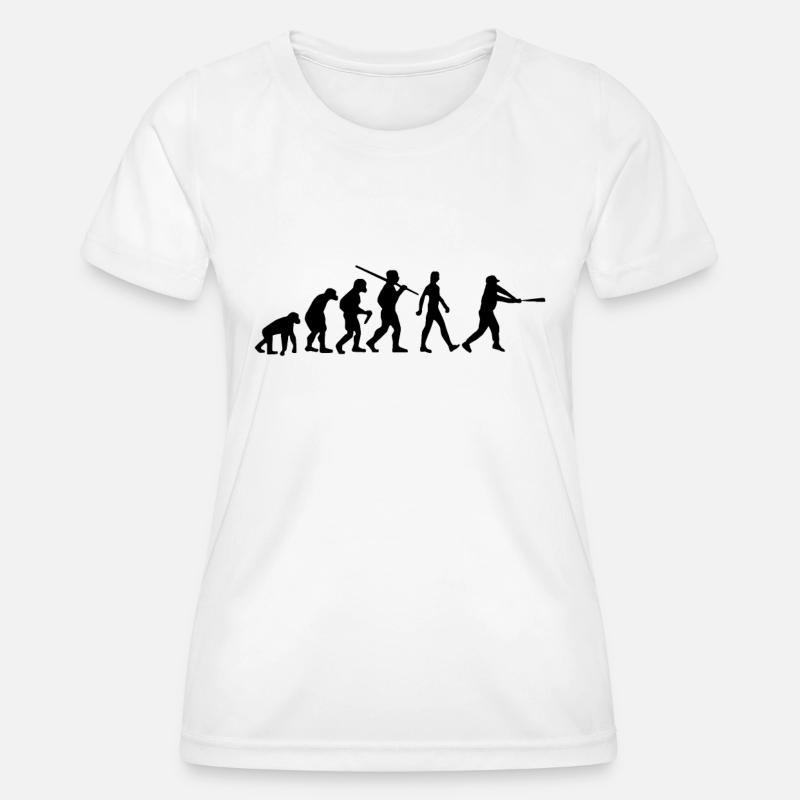 Baseball Evolution Batter Evolution - Frauen Funktions-T-Shirt - Weiß
