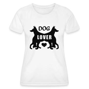 Amoureux des chiens - T-shirt sport Femme - blanc - Devant - AI Model Female 172 dark (172cm)