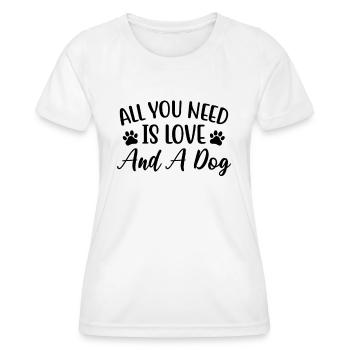 Un vrai ami laisse des pattes - T-shirt sport Femme - blanc - Devant - AI Model Female 172 dark (172cm)