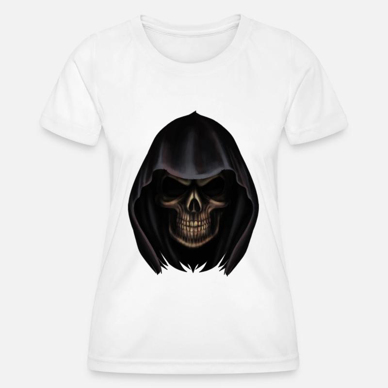 Grim Reaper head - Women's Functional T-Shirt - white