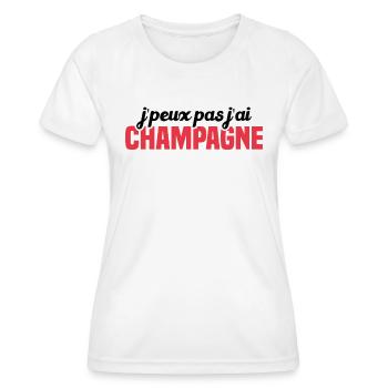 Je Peux Pas J'ai - T-shirt sport Femme - blanc - Devant - AI Model Female 172 dark (172cm)
