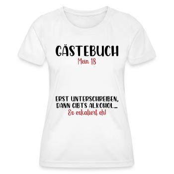 Gästebuch Mein 18. Geburtstag - Frauen Funktions-T-Shirt - Weiß - Vorne - AI Model Female 172 dark (172cm)