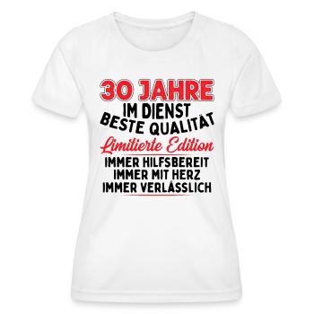 30 Jahre Im Dienst - Frauen Funktions-T-Shirt - Weiß - Vorne - AI Model Female 172 dark (172cm)