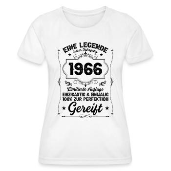 establishes 1966 - aged to perfection - Frauen Funktions-T-Shirt - Weiß - Vorne - AI Model Female 172 dark (172cm)