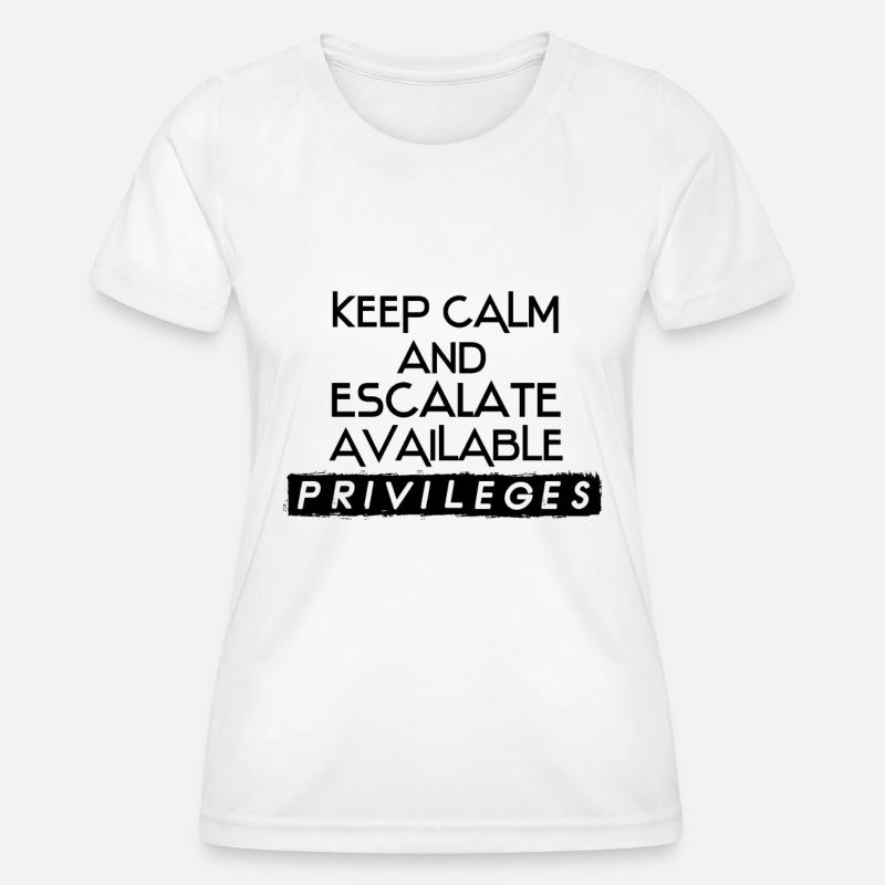 Network Admin IT Security Admin - Women's Functional T-Shirt - white