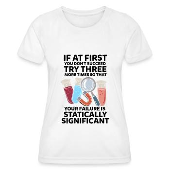 Scientifique scientifique - T-shirt sport Femme - blanc - Devant - AI Model Female 172 dark (172cm)