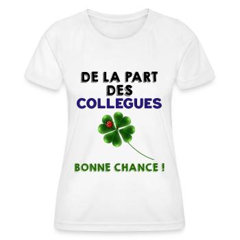 De la part de collègues inoubliables - T-shirt sport Femme - blanc - Devant - AI Model Female 172 dark (172cm)