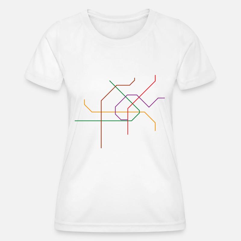 Viennese subway network - Women's Functional T-Shirt - white