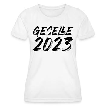 Geselle 2023 - Frauen Funktions-T-Shirt - Weiß - Vorne - AI Model Female 172 dark (172cm)