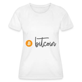 Bitcoin (Bitcoin) - Frauen Funktions-T-Shirt - Weiß - Vorne - AI Model Female 172 dark (172cm)