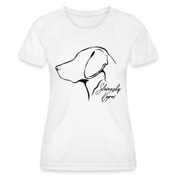 SLOVENSKY KOPOV Profile Dogs Hunting Dog Wilsigns - Women's Functional T-Shirt - white - Front - AI Model Female 172 dark (172cm)