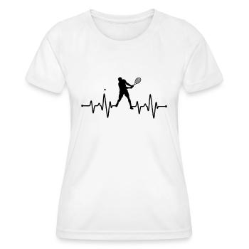 Tennis Heartbeat - Women's Functional T-Shirt - white - Front - AI Model Female 172 dark (172cm)