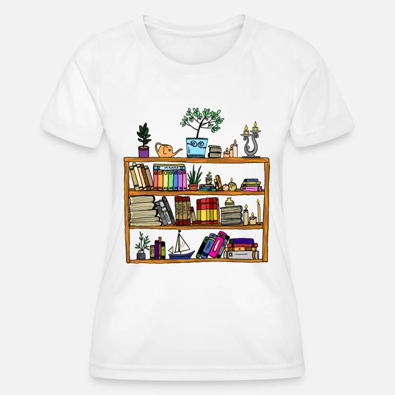 Bookcase - Women's Functional T-Shirt - white