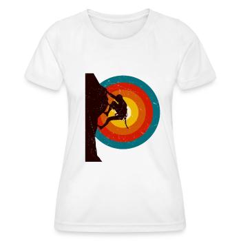 Felsklettern Geschenk Bergsteiger - Frauen Funktions-T-Shirt - Weiß - Vorne - AI Model Female 172 dark (172cm)