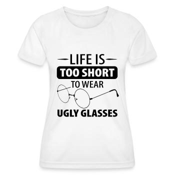 Optician Optician Glasses Spectacle wearers - Women's Functional T-Shirt - white - Front - AI Model Female 172 dark (172cm)