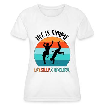 Capoeira - T-shirt sport Femme - blanc - Devant - AI Model Female 172 dark (172cm)