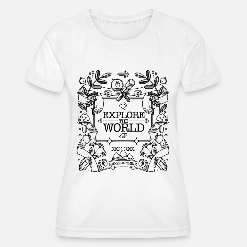 Explore The World - Women's Functional T-Shirt - white