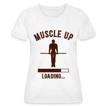 Street Workout Muscle Up Humour Sport Musculation - T-shirt sport Femme - blanc - Devant - AI Model Female 172 dark (172cm)
