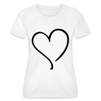 heart - T-shirt sport Femme - blanc - Devant - AI Model Female 172 dark (172cm)
