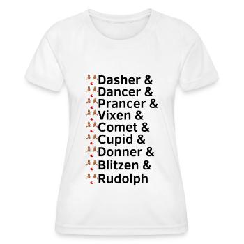 Noël des rennes - T-shirt sport Femme - blanc - Devant - AI Model Female 172 dark (172cm)