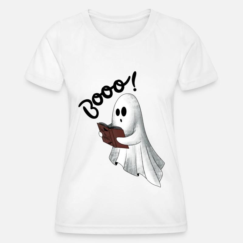 Creepy Ghost - Women's Functional T-Shirt - white