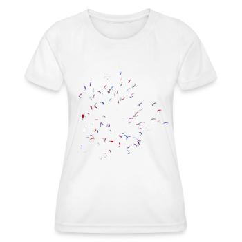 Paragliding Competition Gleitschirm Wettbewerb CP - Frauen Funktions-T-Shirt - Weiß - Vorne - AI Model Female 172 dark (172cm)