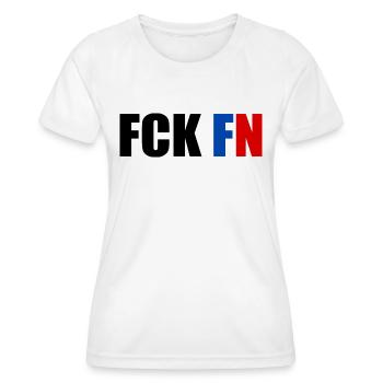 Fck fn - Frauen Funktions-T-Shirt - Weiß - Vorne - AI Model Female 172 dark (172cm)