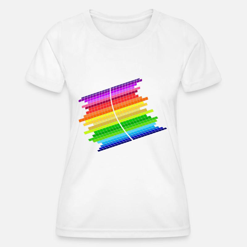 RainBow Equalizer - T-shirt sport Femme - blanc