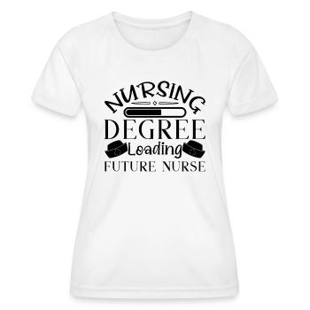 INFIRMIÈRE Charge de diplôme - T-shirt sport Femme - blanc - Devant - AI Model Female 172 dark (172cm)