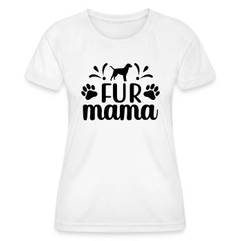 Maman de fourrure - T-shirt sport Femme - blanc - Devant - AI Model Female 172 dark (172cm)