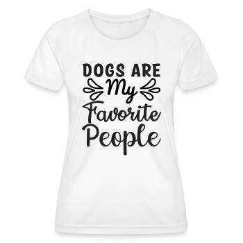 Les chiens sont mes personnes préférées - T-shirt sport Femme - blanc - Devant - AI Model Female 172 dark (172cm)