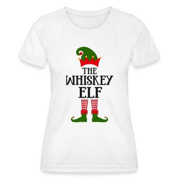 Die Whiskey-Elfe Weihnachtszeit - Frauen Funktions-T-Shirt - Weiß - Vorne - AI Model Female 172 dark (172cm)