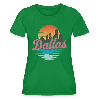 Dallas Stadt - Frauen Funktions-T-Shirt - Kelly Green - Vorne - AI Model Female 172 dark (172cm)