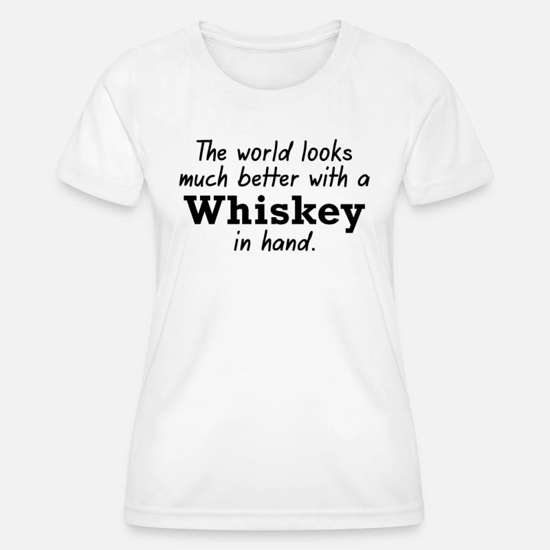 Whiskey for a better world - Women's Functional T-Shirt - white