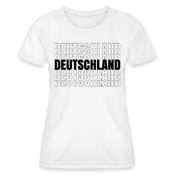 DEUTSCHLAND - GERMANY - DEUTSCHER - Frauen Funktions-T-Shirt - Weiß - Vorne - AI Model Female 172 dark (172cm)