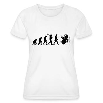 Drum Evolution - Frauen Funktions-T-Shirt - Weiß - Vorne - AI Model Female 172 dark (172cm)