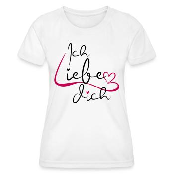 I Love You Scripture - Women's Functional T-Shirt - white - Front - AI Model Female 172 dark (172cm)