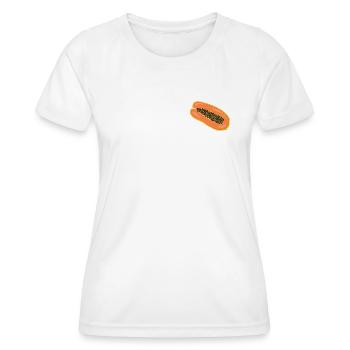 Früchtchen - Papaya - Frauen Funktions-T-Shirt - Weiß - Vorne - AI Model Female 172 dark (172cm)