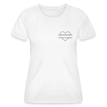 Heart logo - Women's Functional T-Shirt - white - Front - AI Model Female 172 dark (172cm)